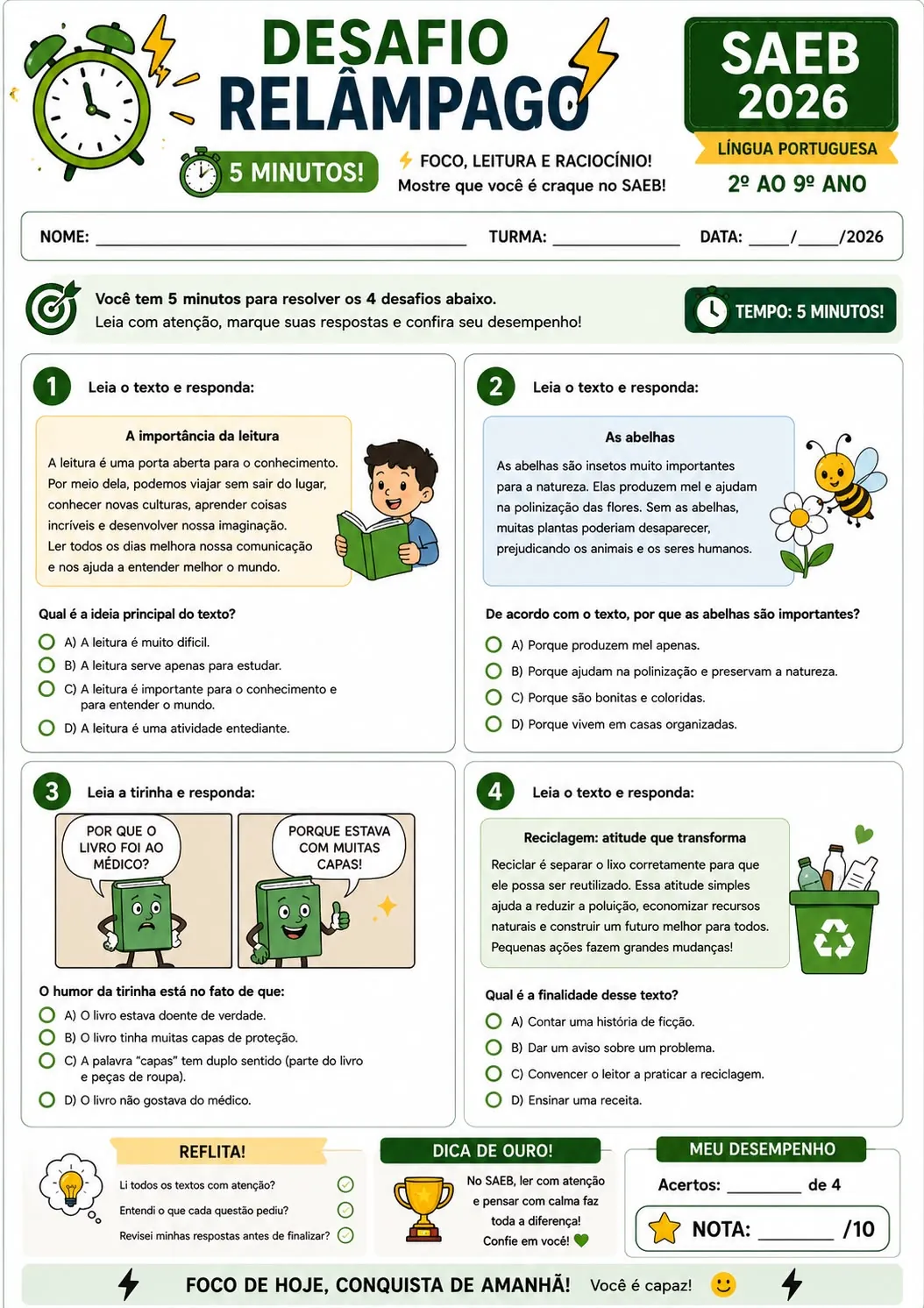 Desafio Relâmpago — 5 minutos
