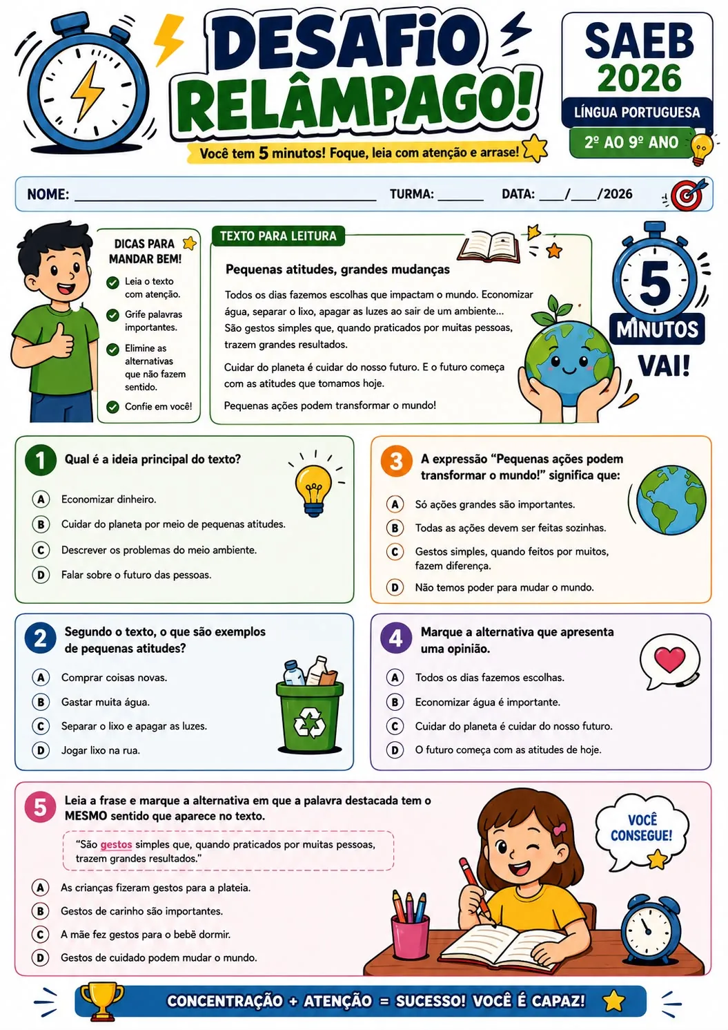 Desafio Relâmpago — 5 minutos, versão 2